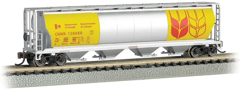19184 Bachmann 4 Bay Cylindrical Grain Hopper - Government of Canada #106068