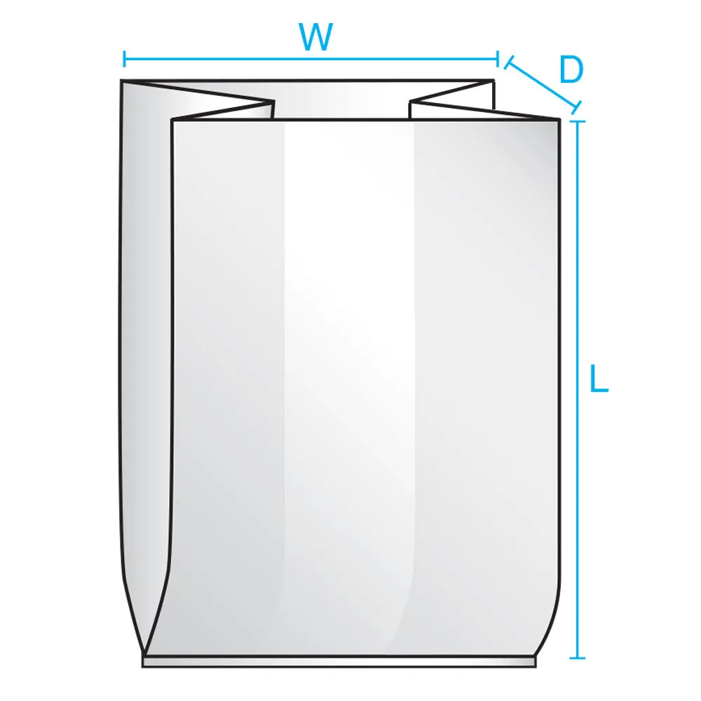 25" x 17" x 48" x 4 mil Clear Eco-Manufactured Plastic Side-Gusseted Bags (Case of 50)