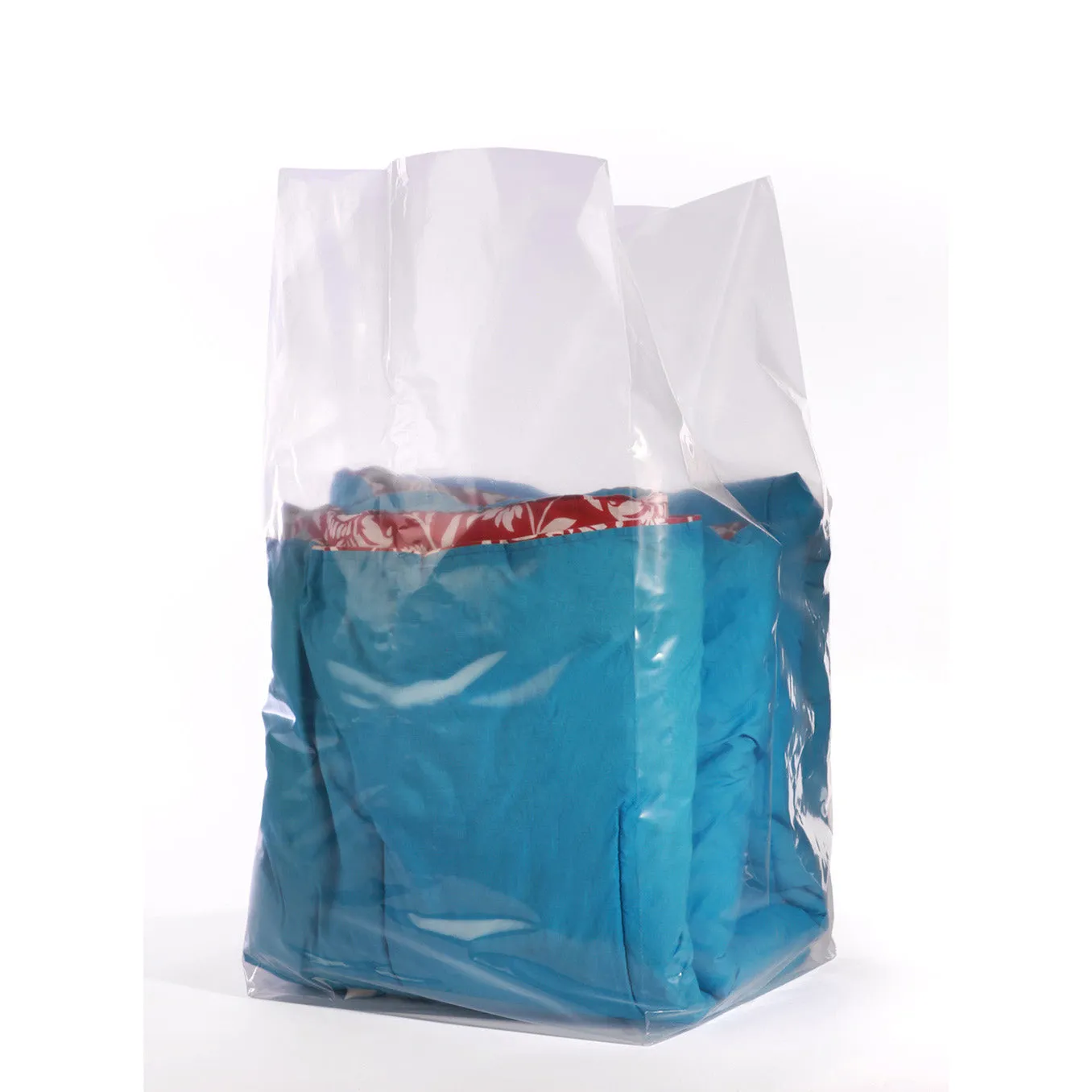32" x 28" x 84" x 2 mil Clear Eco-Manufactured Plastic Side-Gusseted Bags (Roll of 90)