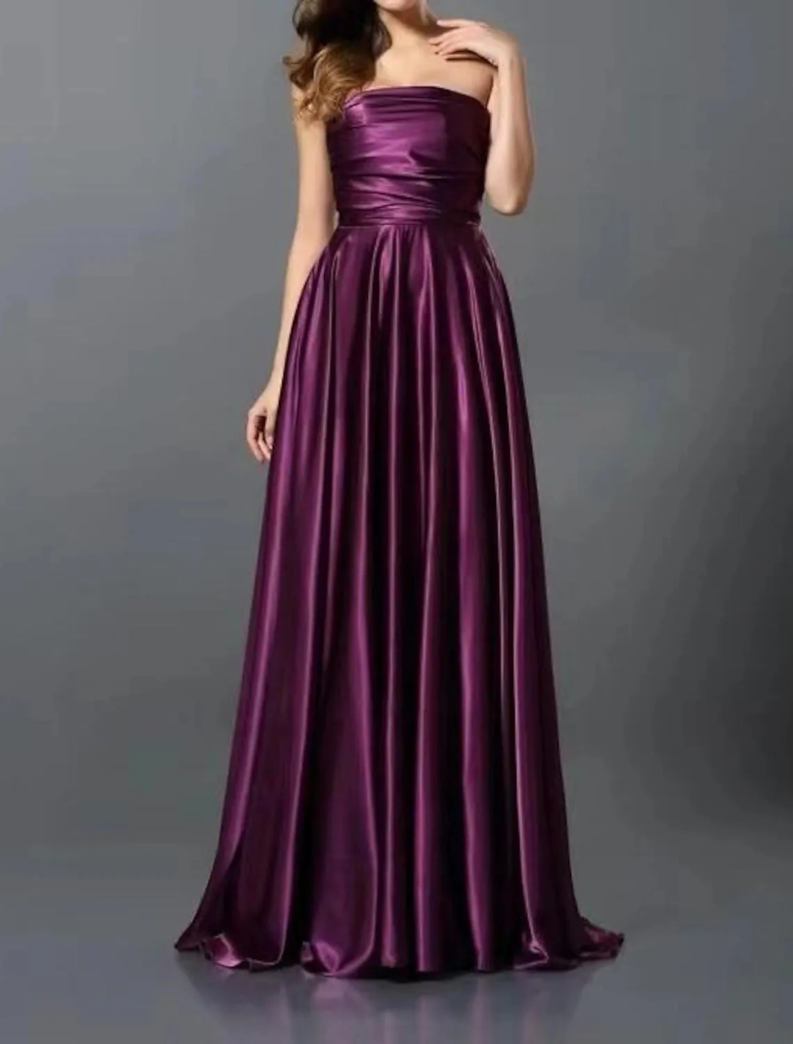 A-Line Wedding Guest Dresses Convertible Infinity Dress Party Wear Court Train Sleeveless One Shoulder Convertible Cotton Backless with Glitter Pleats