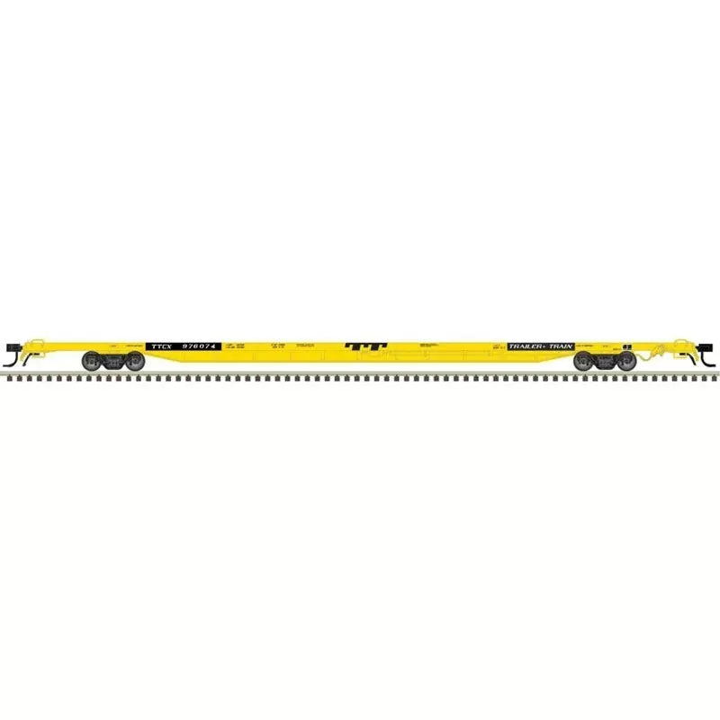 Atlas 50004440 N ACF 89' 4" Intermodal Flatcar Trailer-Train TTCX 976065