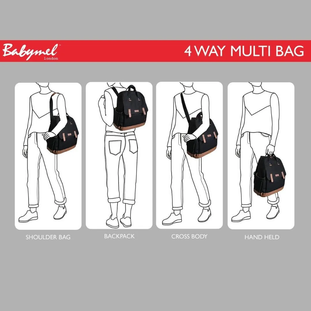 Babymel Robyn Convertible Backpack Black