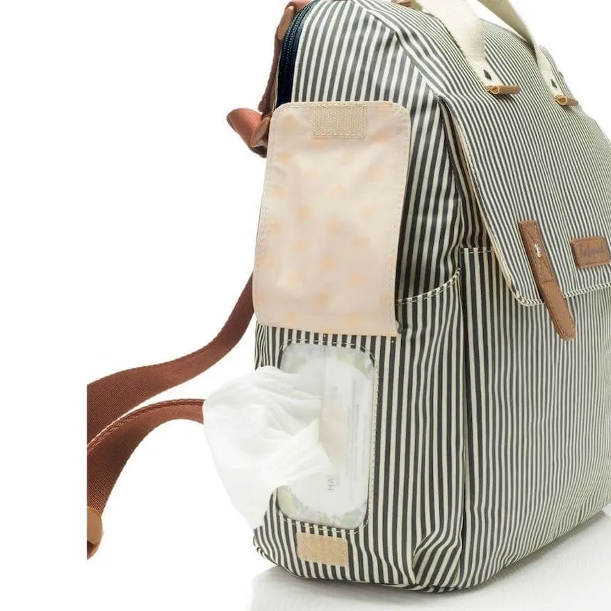 Babymel Robyn Eco Convertible Backpack - Navy Stripe