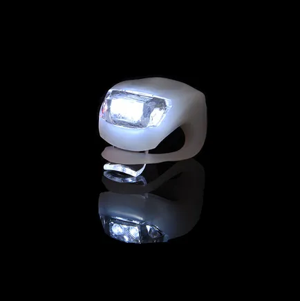 BLINK4 MINI SILICONE STRAP ON LED BIKE LIGHT - 4 LIGHTS SET - 2 FRONT & 2 REAR BIKE LIGHT SET - BLACK & WHITE