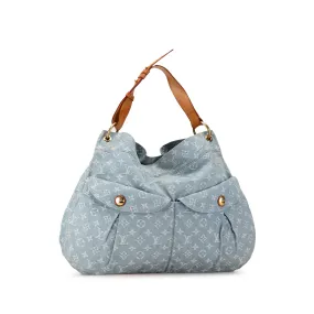 Blue Louis Vuitton Monogram Denim Daily GM Hobo Bag