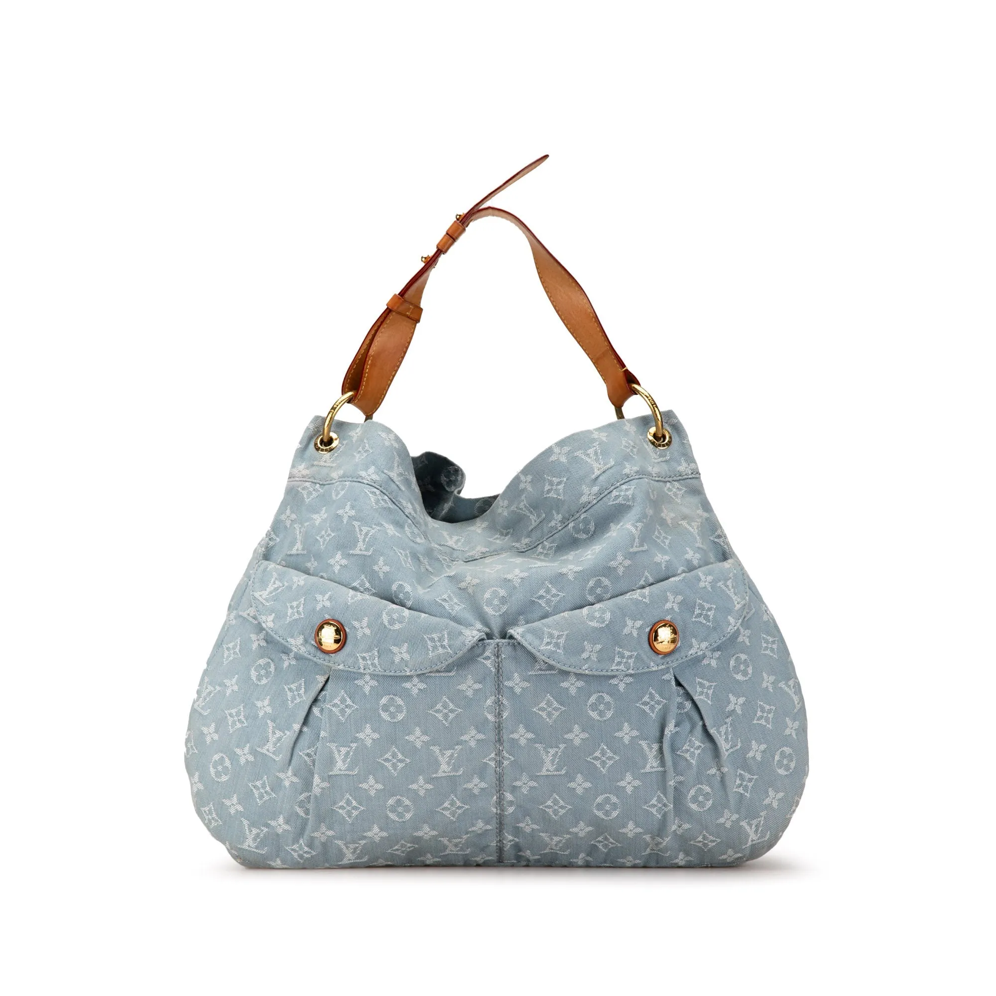 Blue Louis Vuitton Monogram Denim Daily GM Hobo Bag