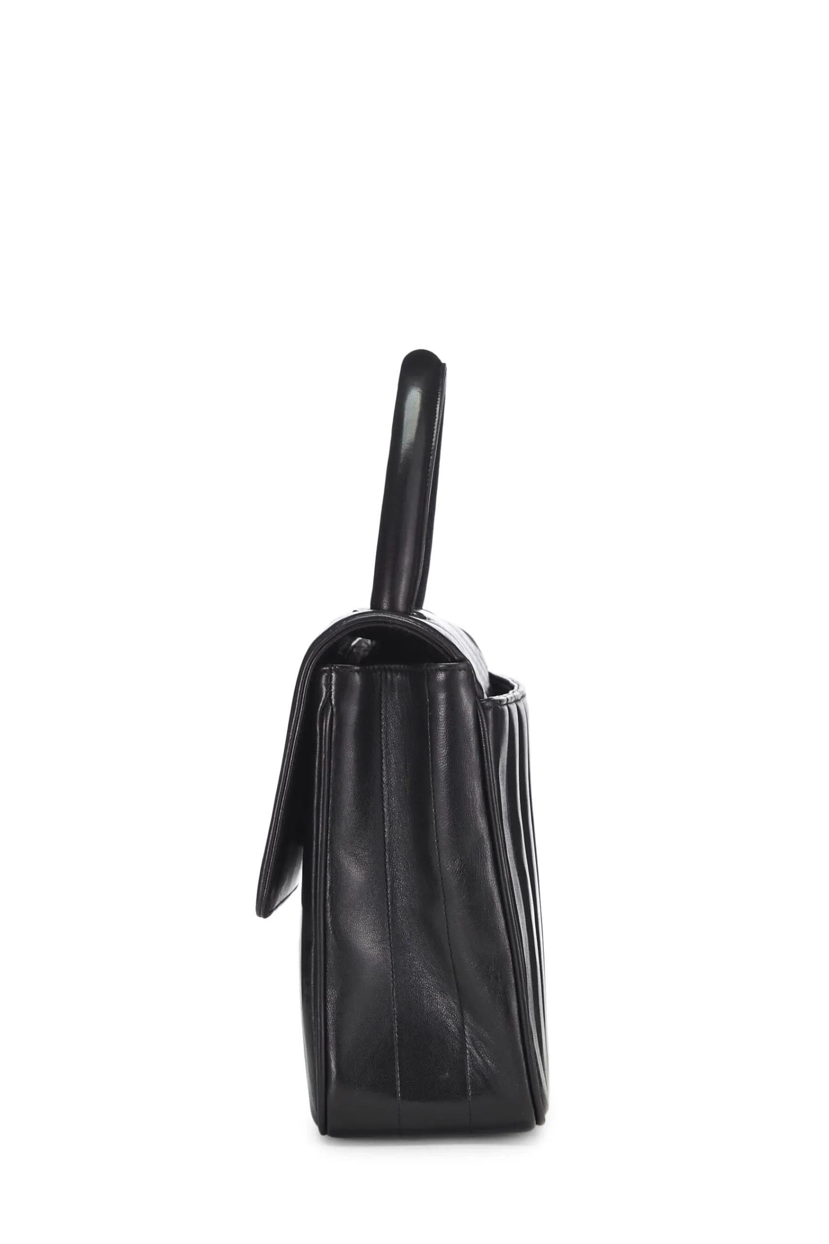 Chanel,  Black Vertical Lambskin Kelly, Black