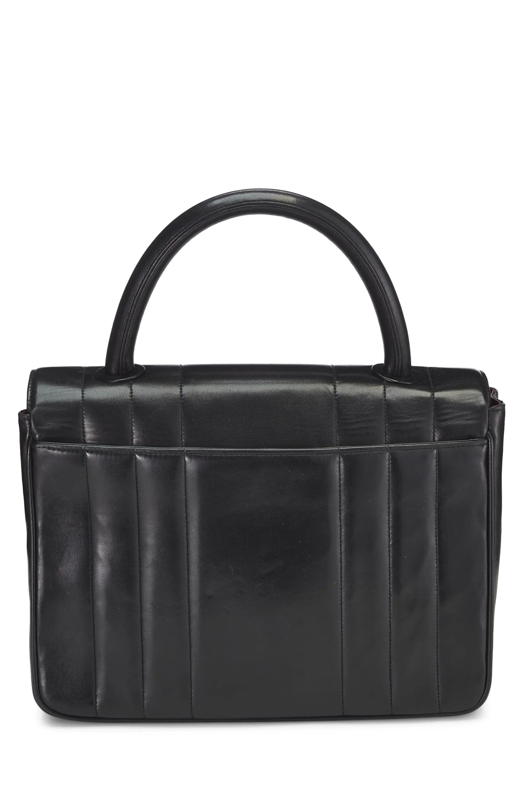 Chanel,  Black Vertical Lambskin Kelly, Black