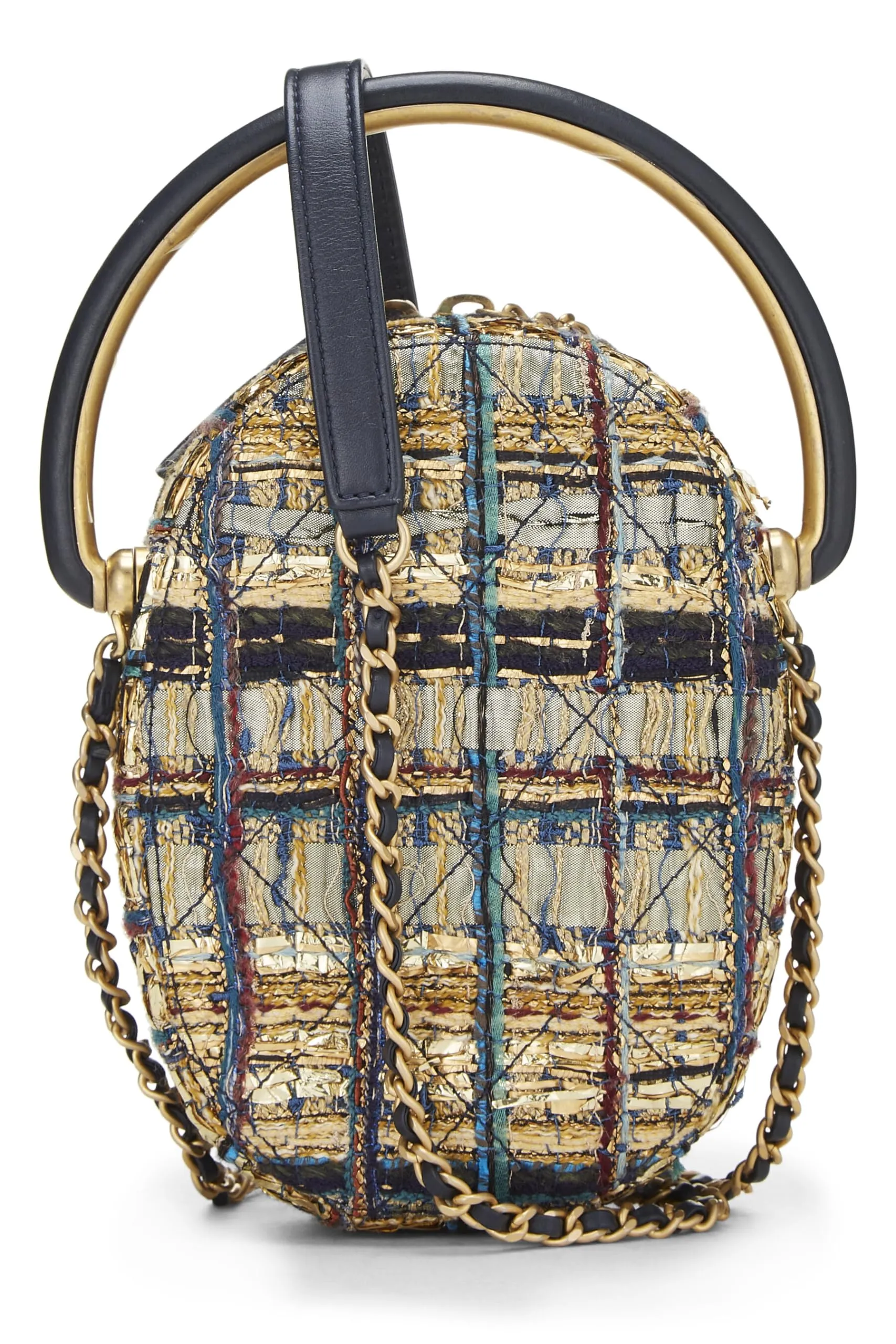 Chanel,  Paris-Egypt Metallic Gold Tweed Oval Bag, Multi