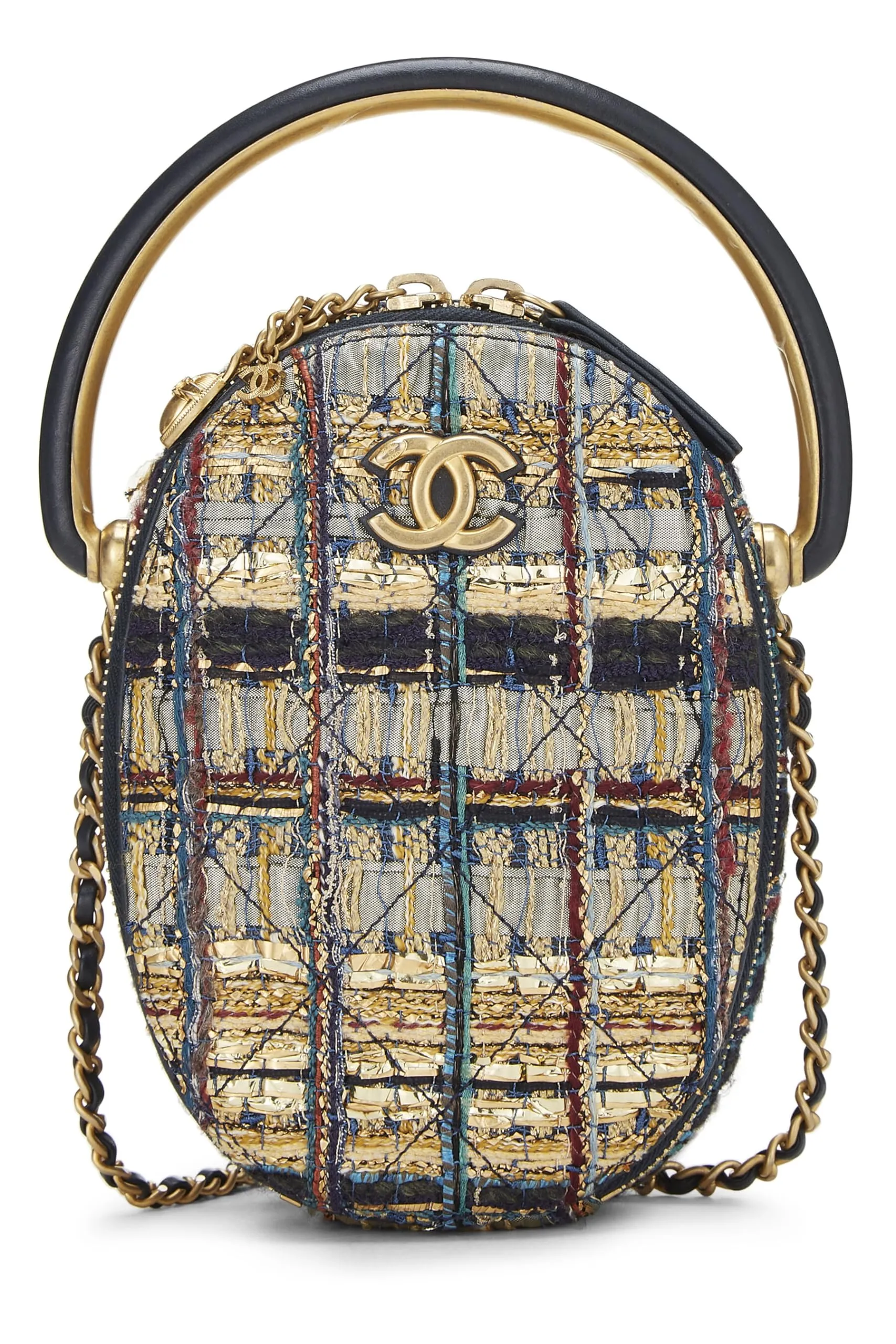 Chanel,  Paris-Egypt Metallic Gold Tweed Oval Bag, Multi