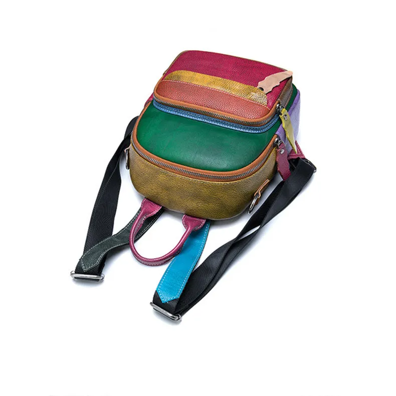 Cute Women's Mini Leather Backpack Bag Leather Convertible Backpack  Shoulder Backpack For Women