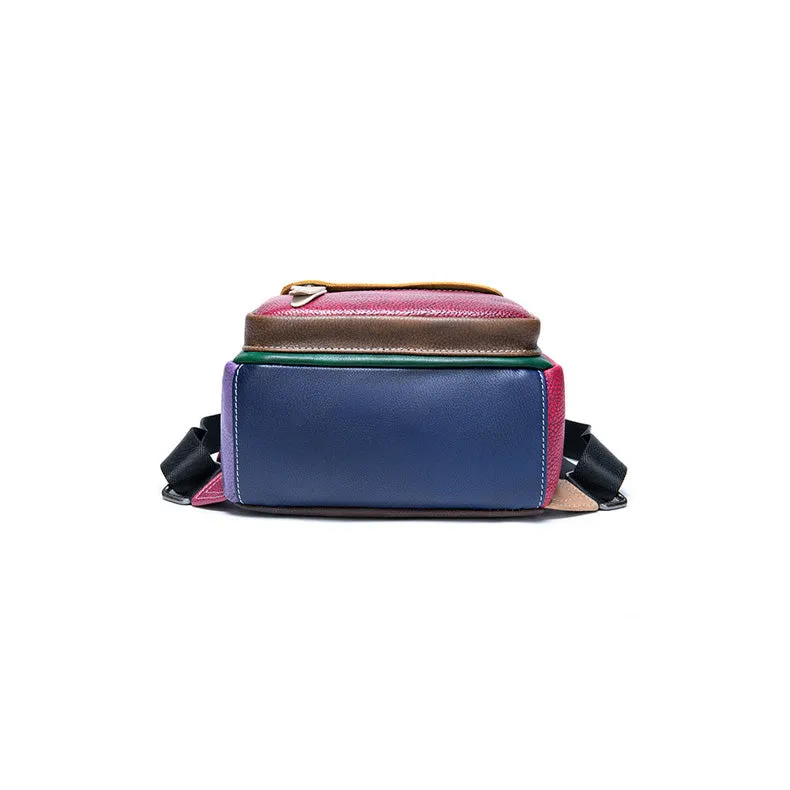 Cute Women's Mini Leather Backpack Bag Leather Convertible Backpack  Shoulder Backpack For Women