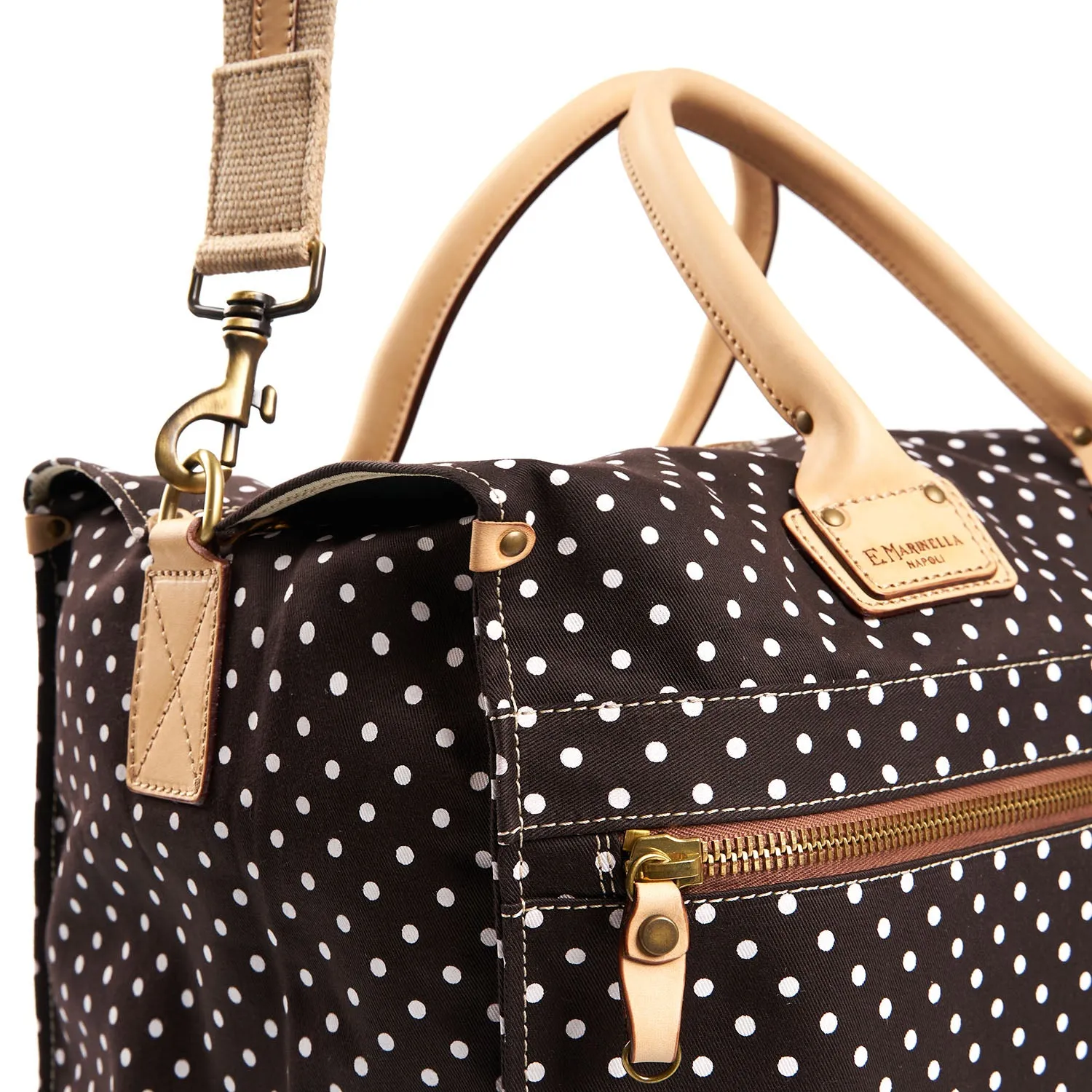 DARK BROWN DECOSTRUCTED WEEKEND BAG