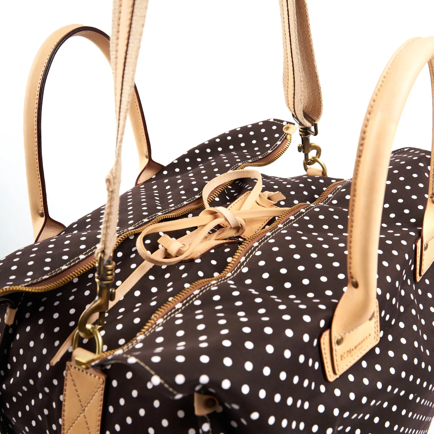 DARK BROWN DECOSTRUCTED WEEKEND BAG