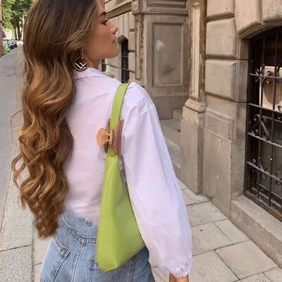 Designer Patent Leather Shiny Underarm Bag Fashion Luxury Women Tote Brand Female Leather Handbags Simple Baguette Shoulder Bag