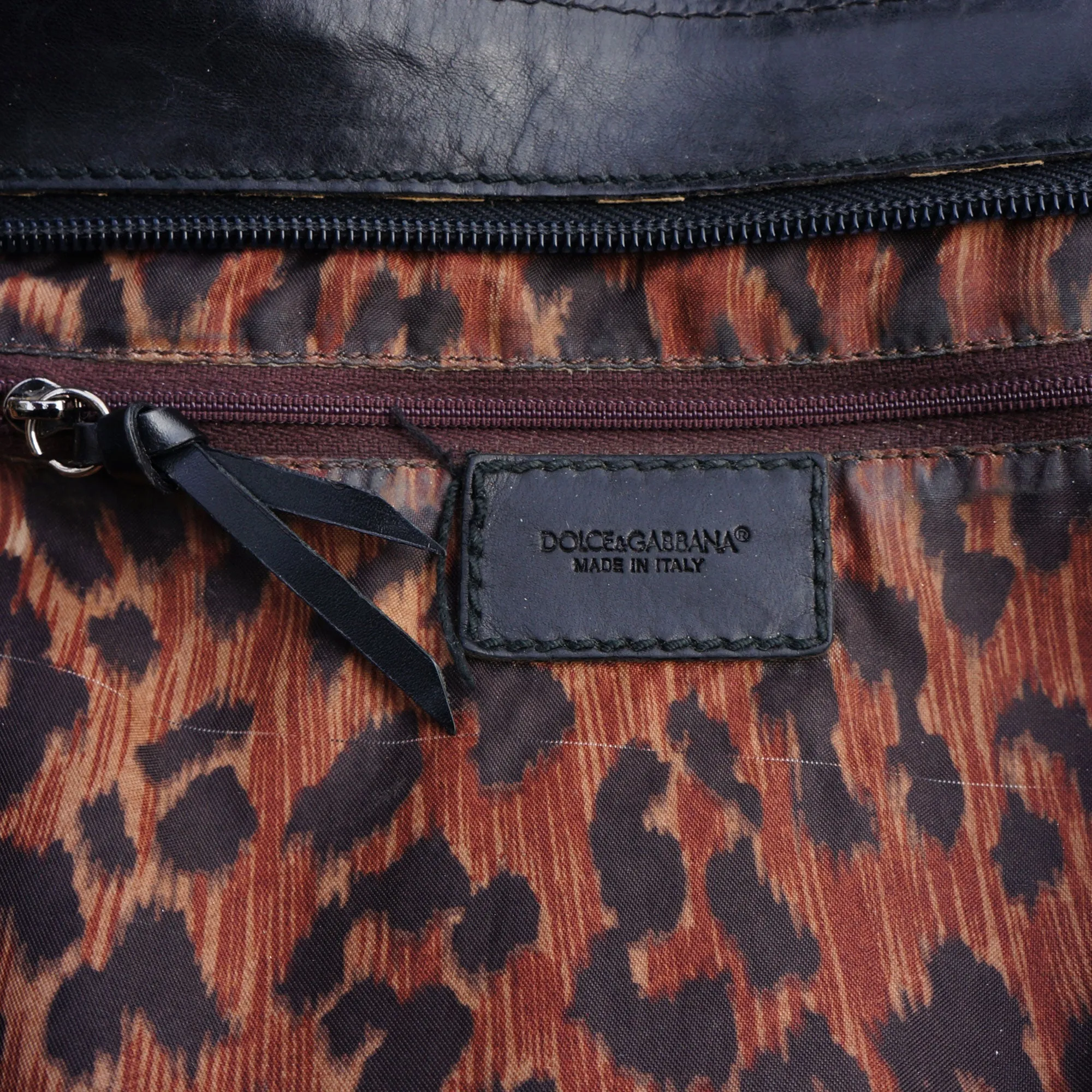 DOLCE & GABBANA BLACK SUEDE SHOULDER HOBO BAG