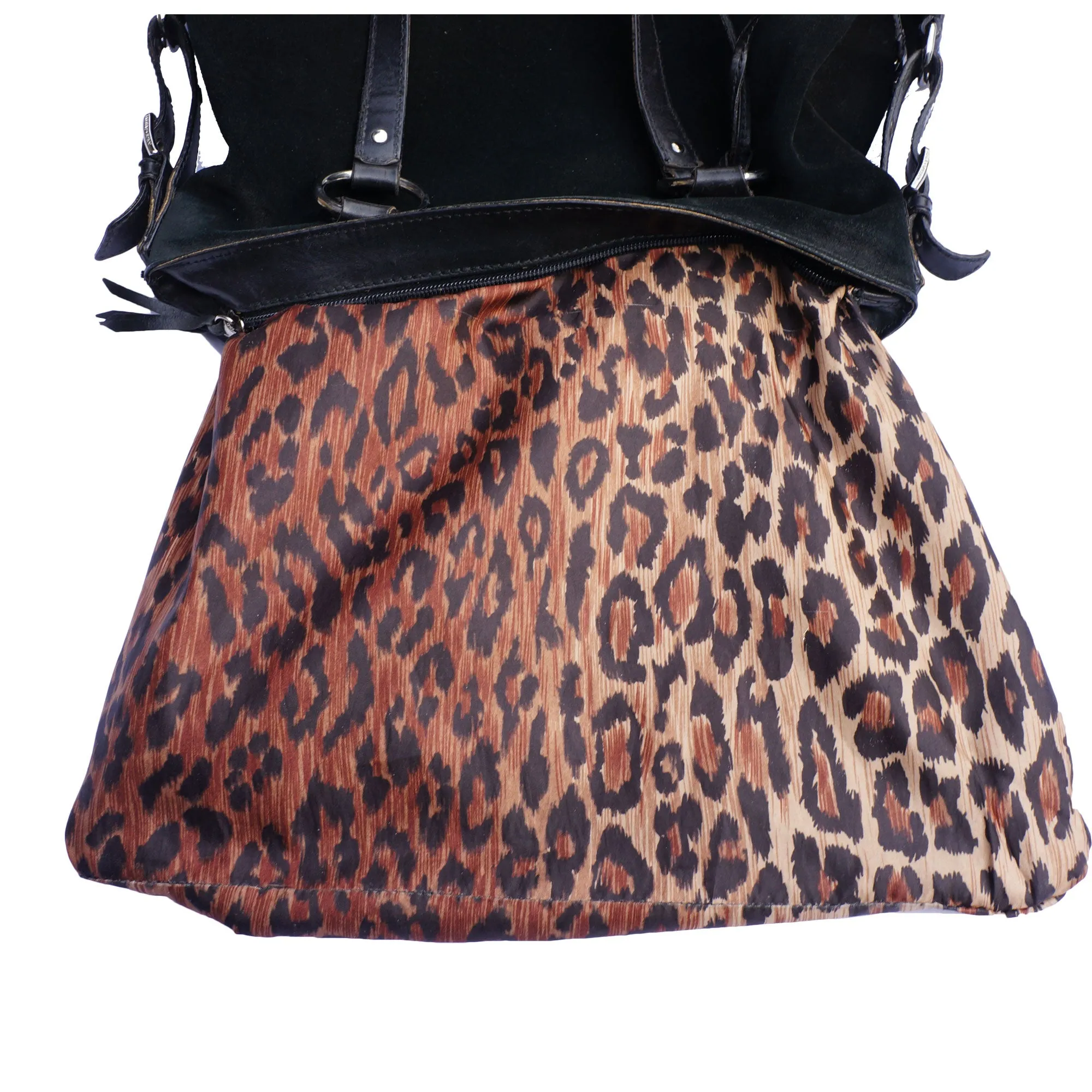 DOLCE & GABBANA BLACK SUEDE SHOULDER HOBO BAG