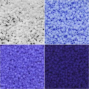 Exclusive Beadaholique Designer Palette, Miyuki Delica Seed Bead Mix, 11/0, Blue Sky Ombre V2, 4 Color Set