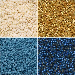 Exclusive Beadaholique Designer Palette, Miyuki Delica Seed Bead Mix, 11/0, Cape Cod, 4 Color Set