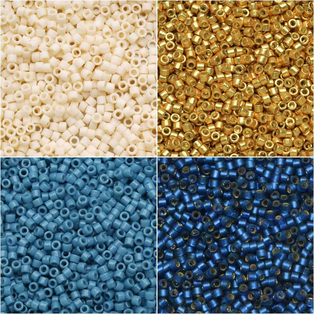 Exclusive Beadaholique Designer Palette, Miyuki Delica Seed Bead Mix, 11/0, Cape Cod, 4 Color Set