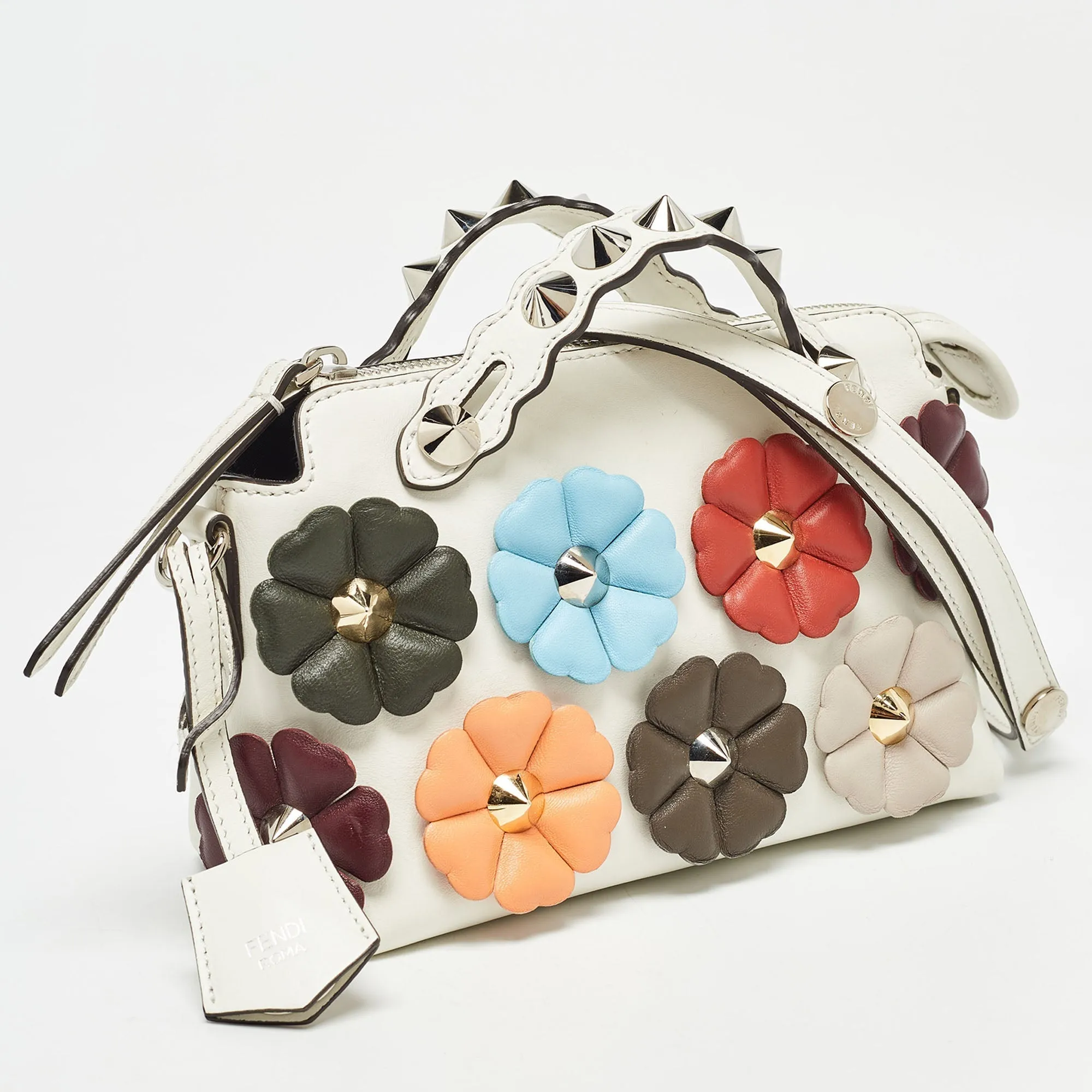 Fendi OffLeather Mini By The Way Flowerland Crossbody Bag