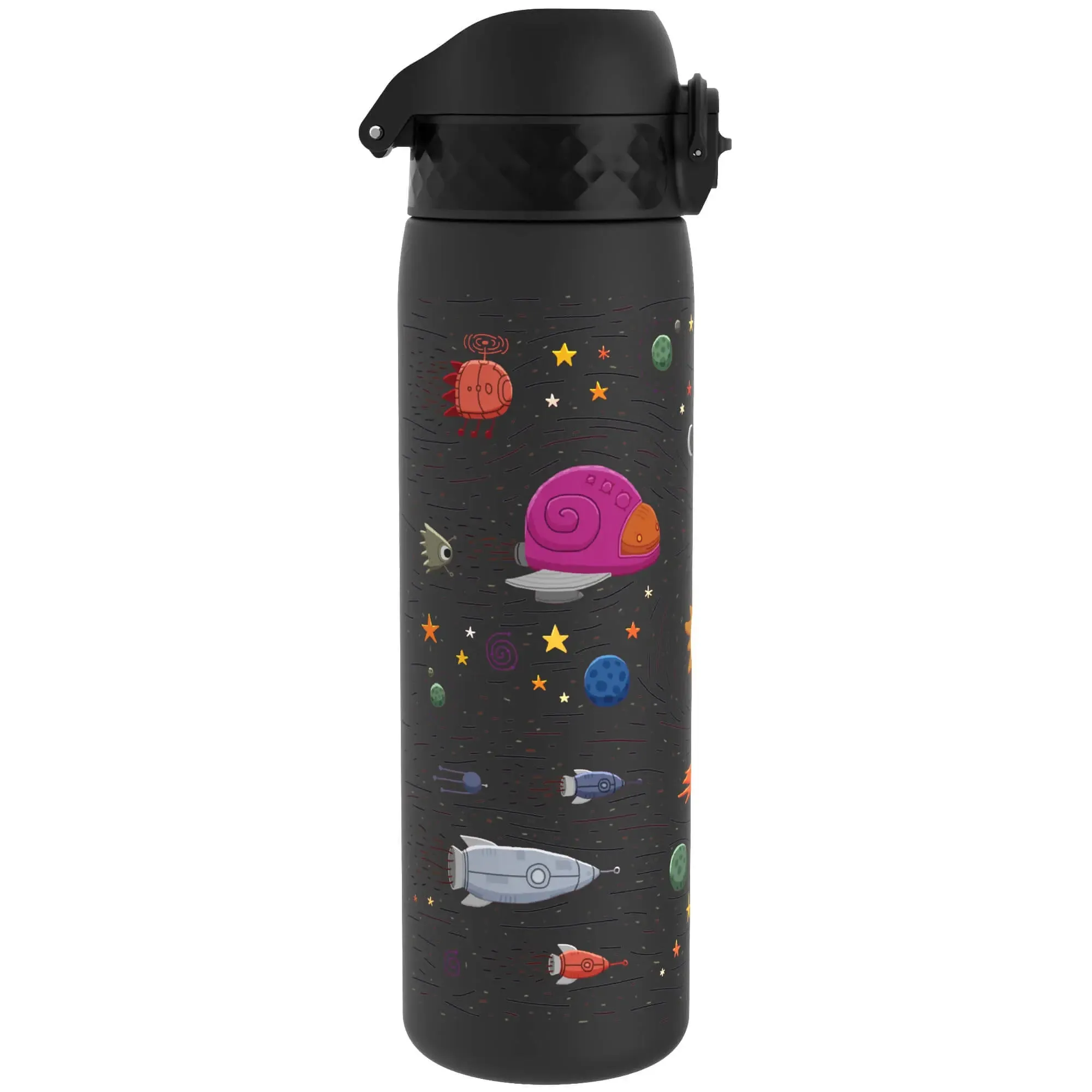 Leak Proof Slim Water Bottle, Recyclon, Spaceships, 500ml (18oz)