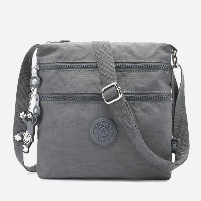 Lightweight Triple Zip Small Crossbody Bag Shoulder Bag for Women