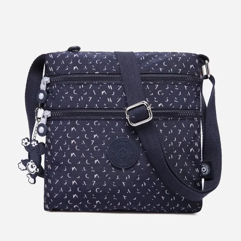 Lightweight Triple Zip Small Crossbody Bag Shoulder Bag for Women