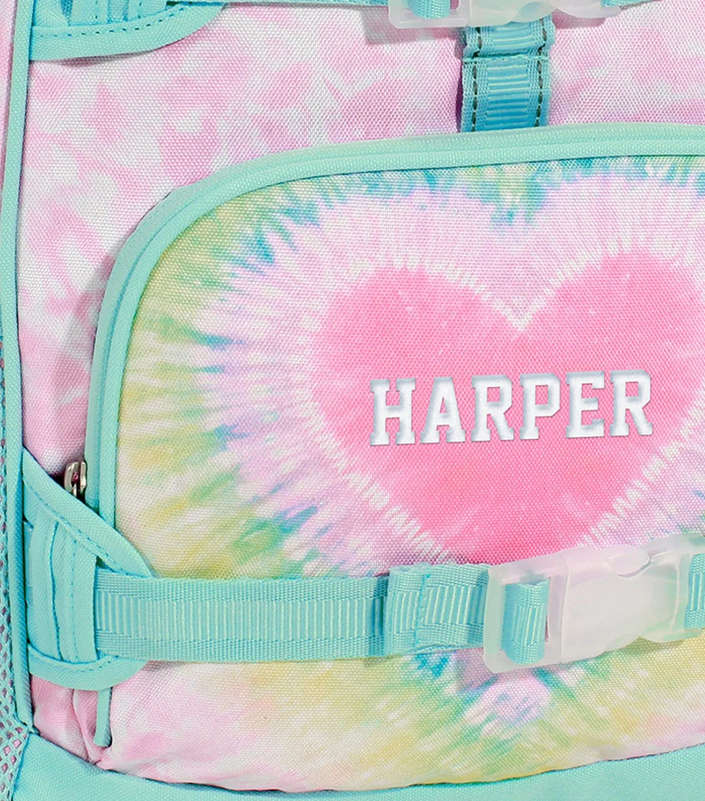 Mackenzie Pink Heart Tie-Dye Backpacks - Large