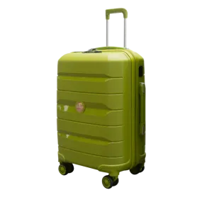 PP Hardside Travel Suitcase Luggage with 8 Spinner Wheels, Aluminum Handle TK883 - Avocado