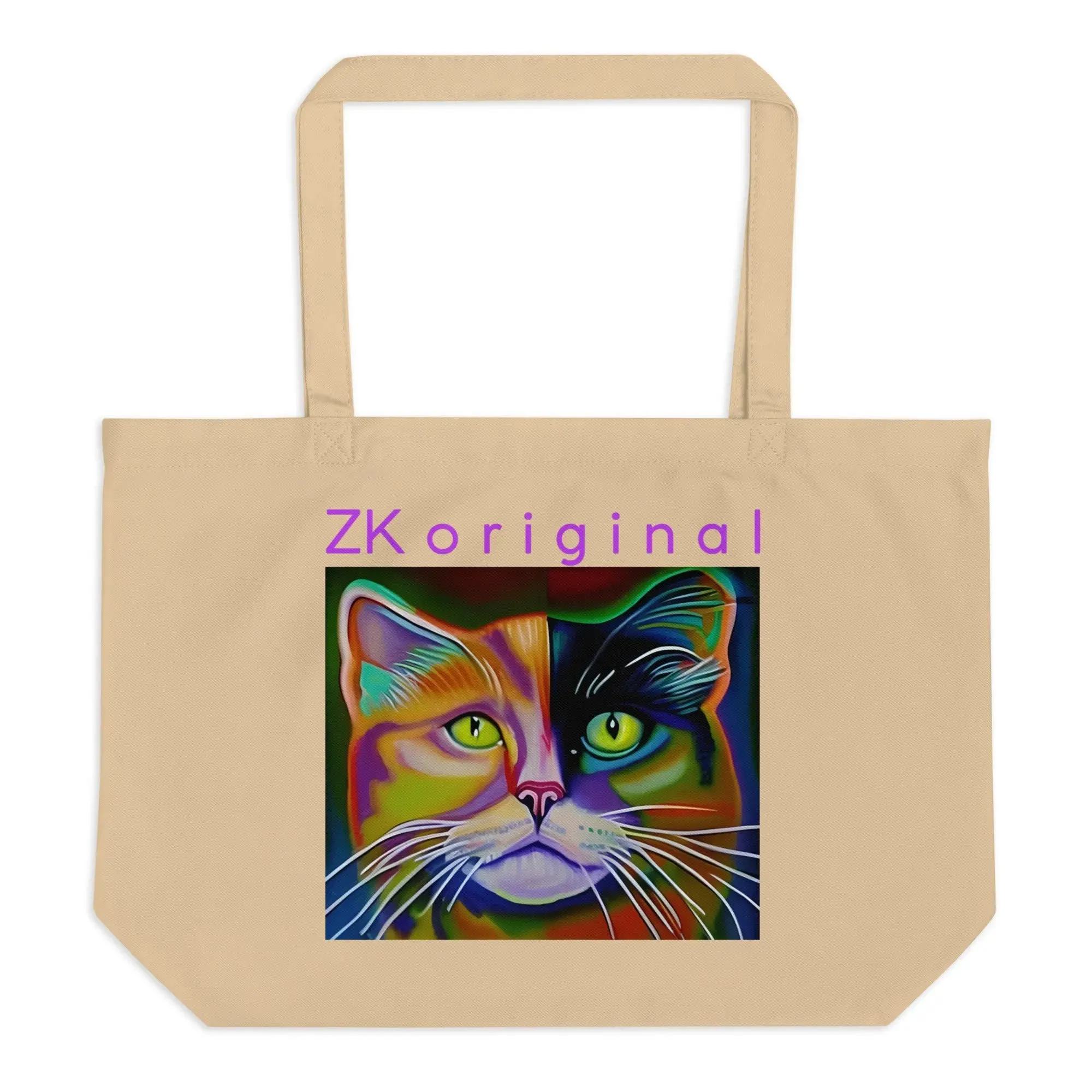 "Cat Lovers" Collection - Large Organic Tote Bag