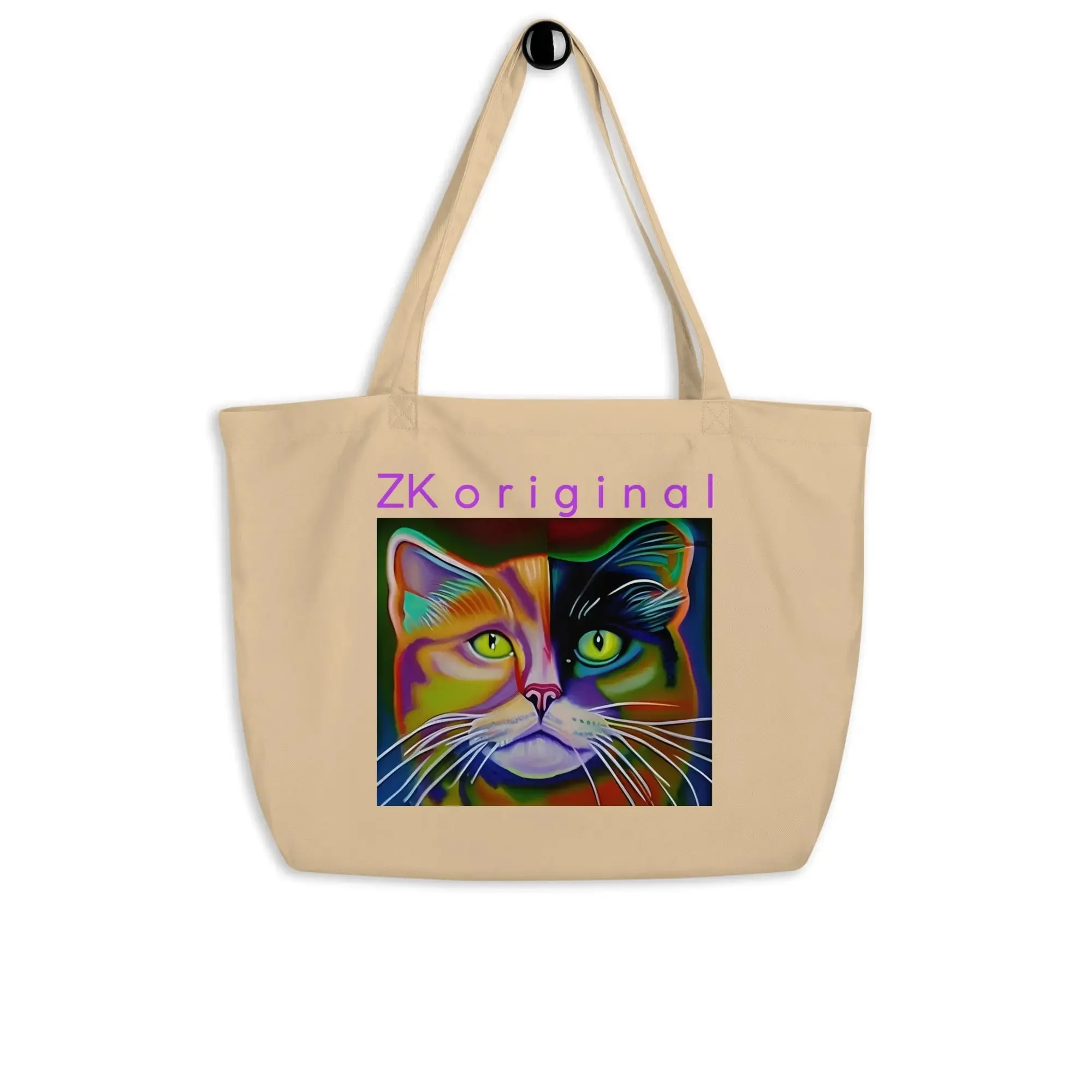 "Cat Lovers" Collection - Large Organic Tote Bag