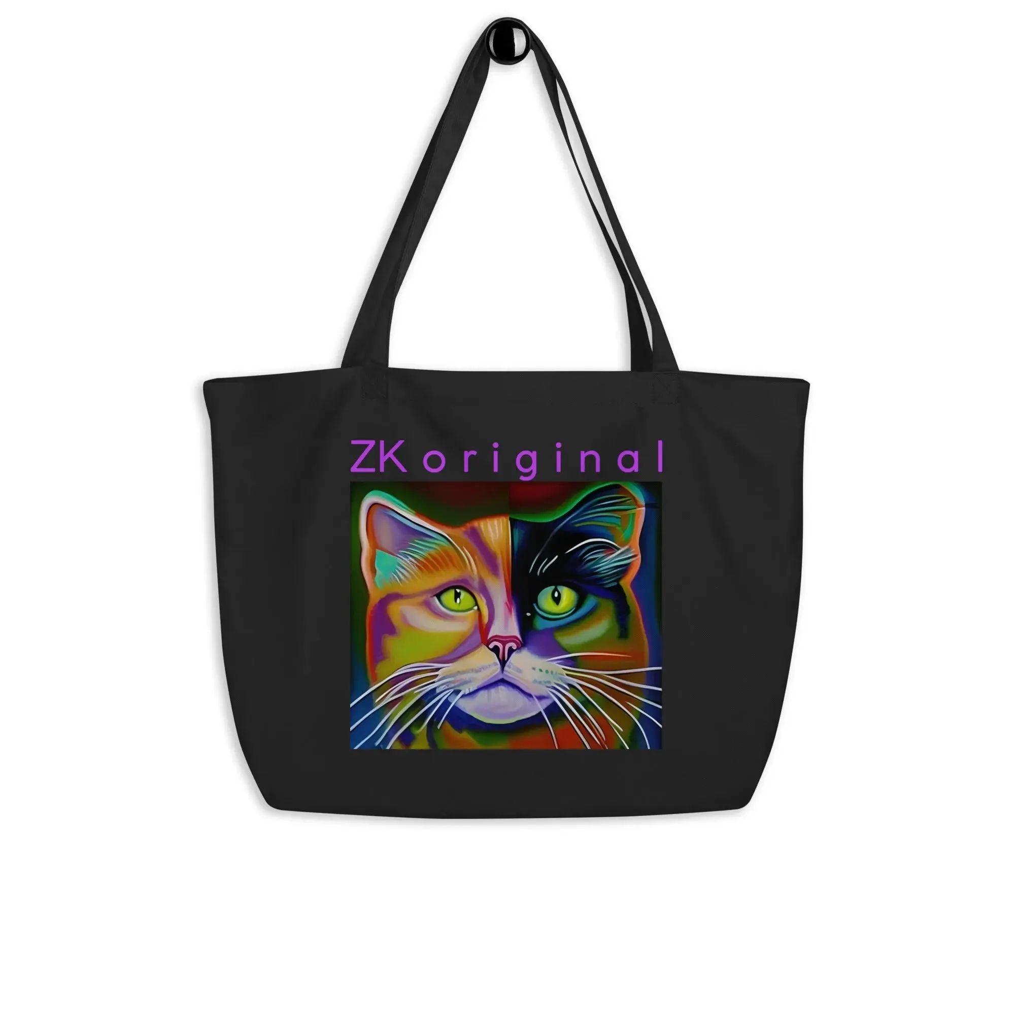 "Cat Lovers" Collection - Large Organic Tote Bag