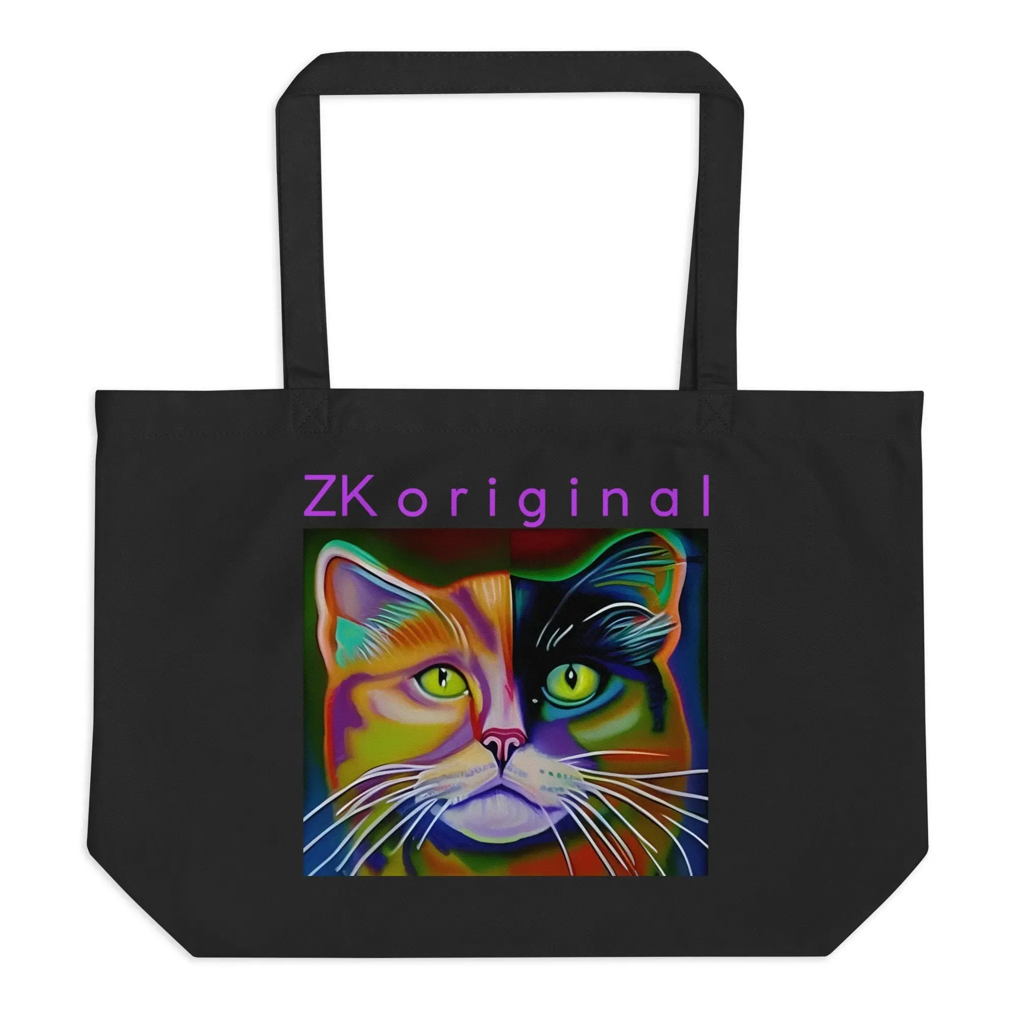 "Cat Lovers" Collection - Large Organic Tote Bag
