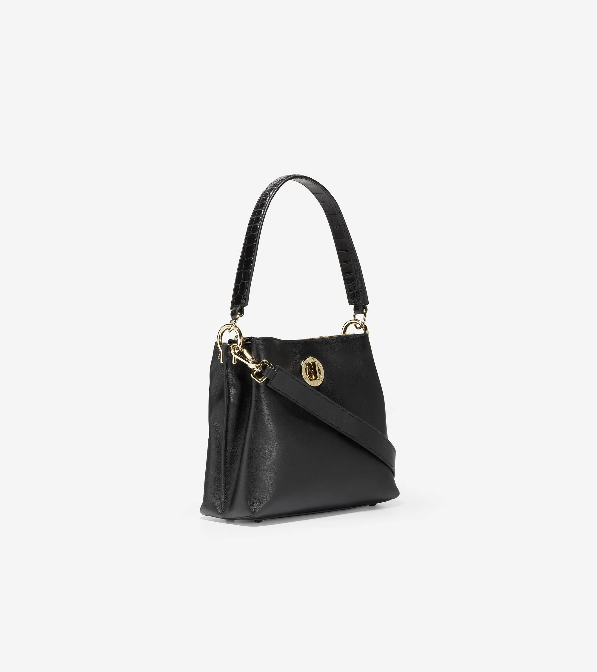 Small Turnlock Bucket Bag