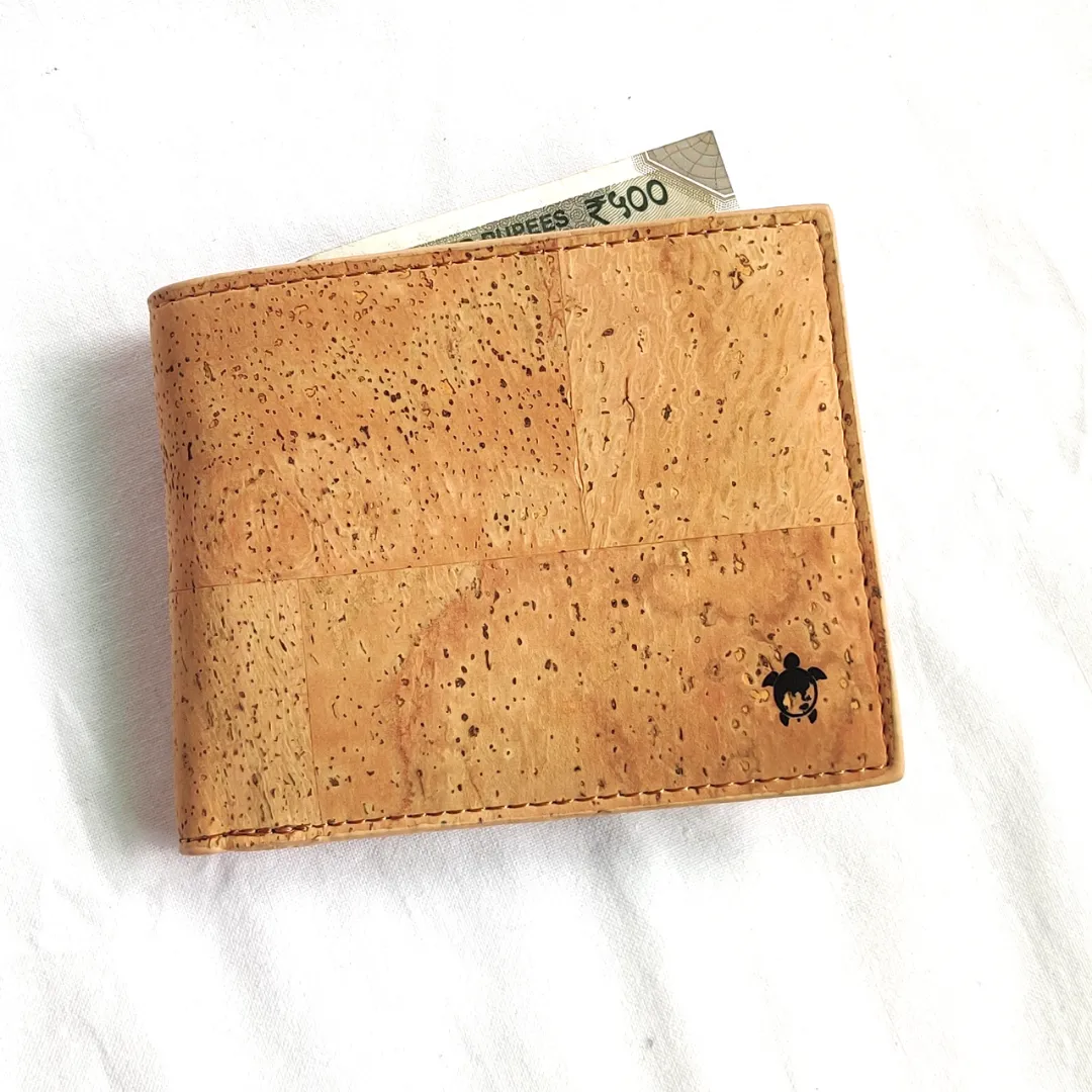 Tan Cork Wallet | Light-weight | Water Resistant | Minimal Design | Unisex