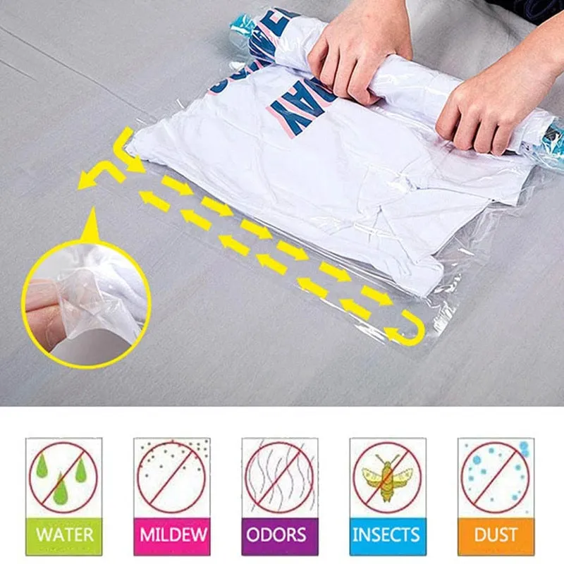 Travel Compression Bags - No Vacuum Necessary!