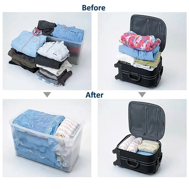 Travel Compression Bags - No Vacuum Necessary!