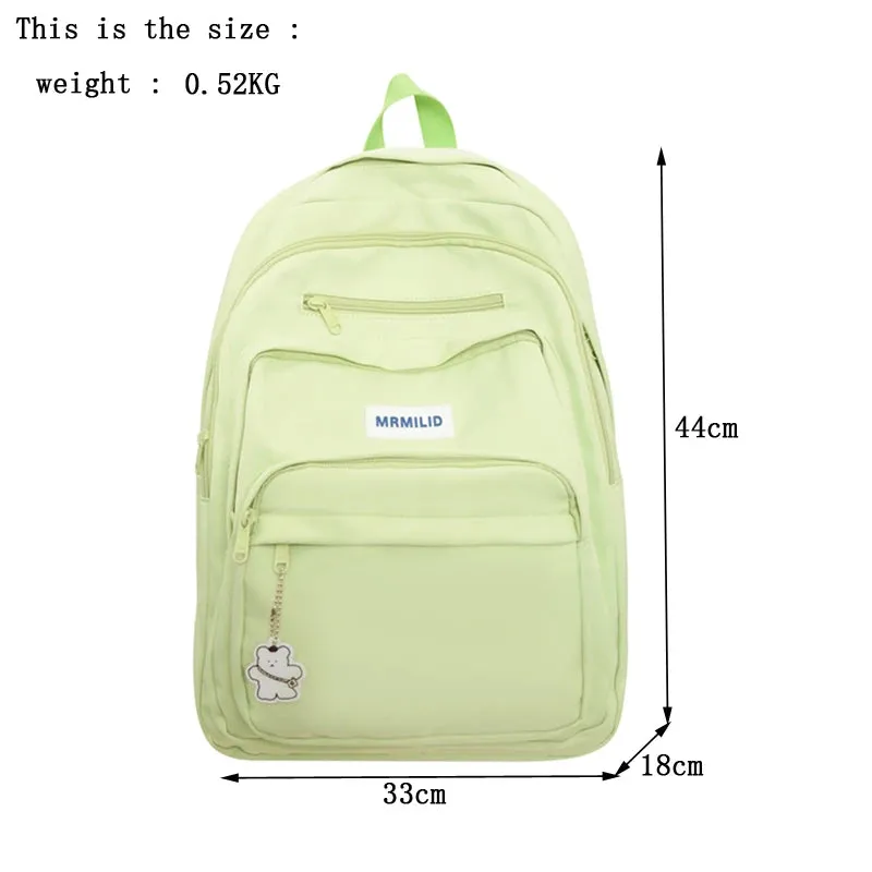 UAKISS  -   New Multi-pocket Women Backpack High Quality Youth Waterproof Backpacks for Teenage Girls Boys Female School Bag Rucksack