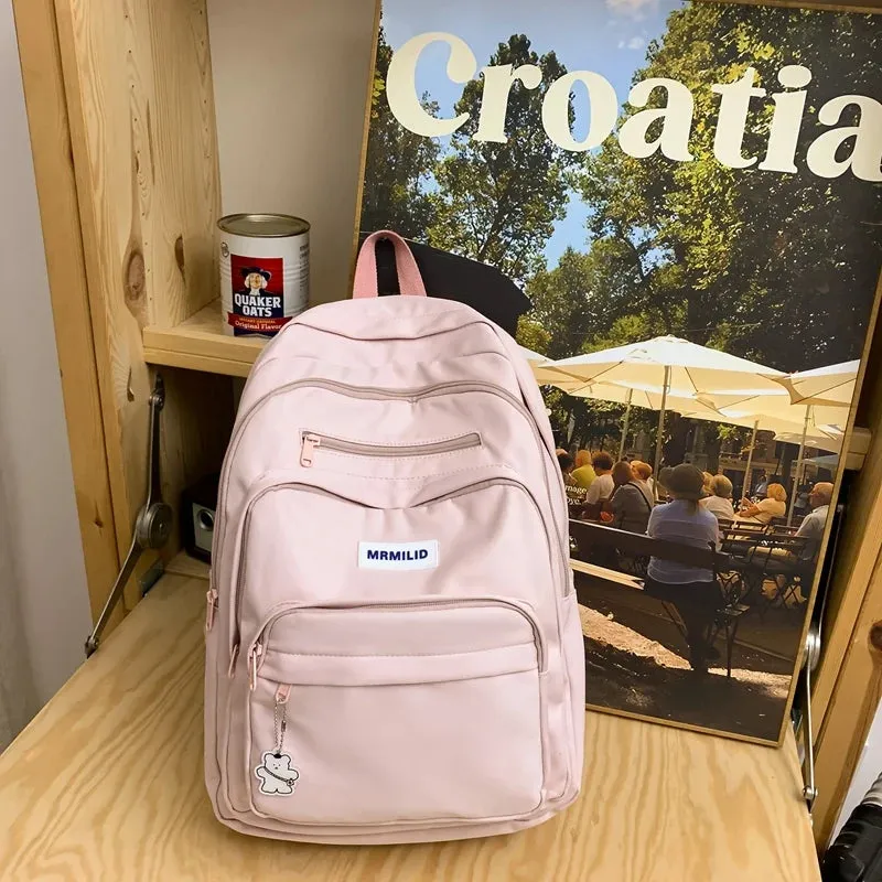 UAKISS  -   New Multi-pocket Women Backpack High Quality Youth Waterproof Backpacks for Teenage Girls Boys Female School Bag Rucksack
