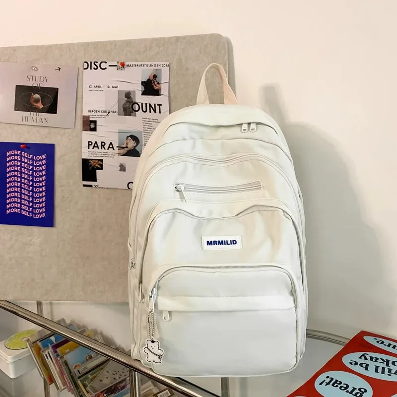 UAKISS  -   New Multi-pocket Women Backpack High Quality Youth Waterproof Backpacks for Teenage Girls Boys Female School Bag Rucksack