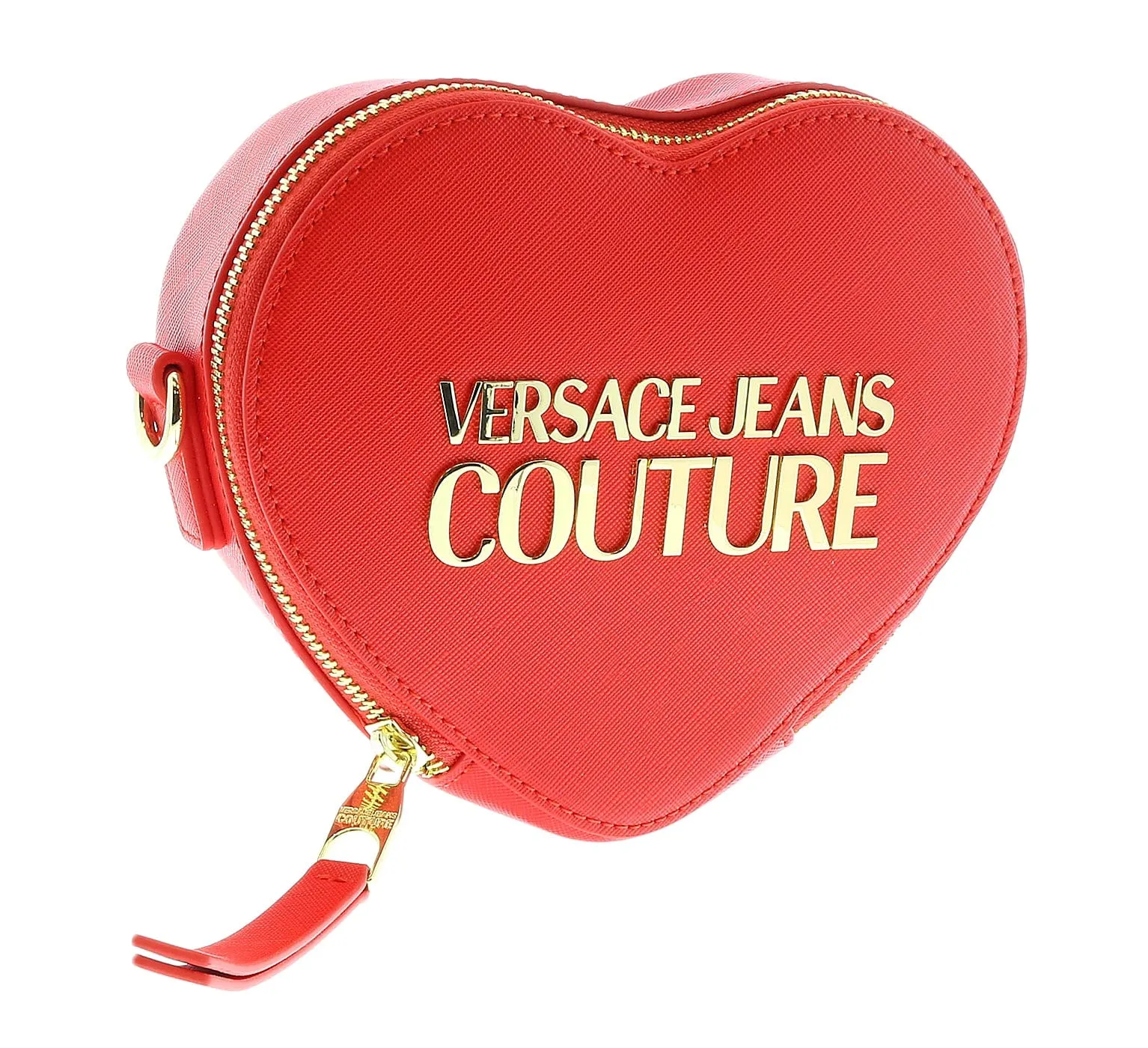 Versace Jeans Couture Red Structured Heart Medium Crossbody bag