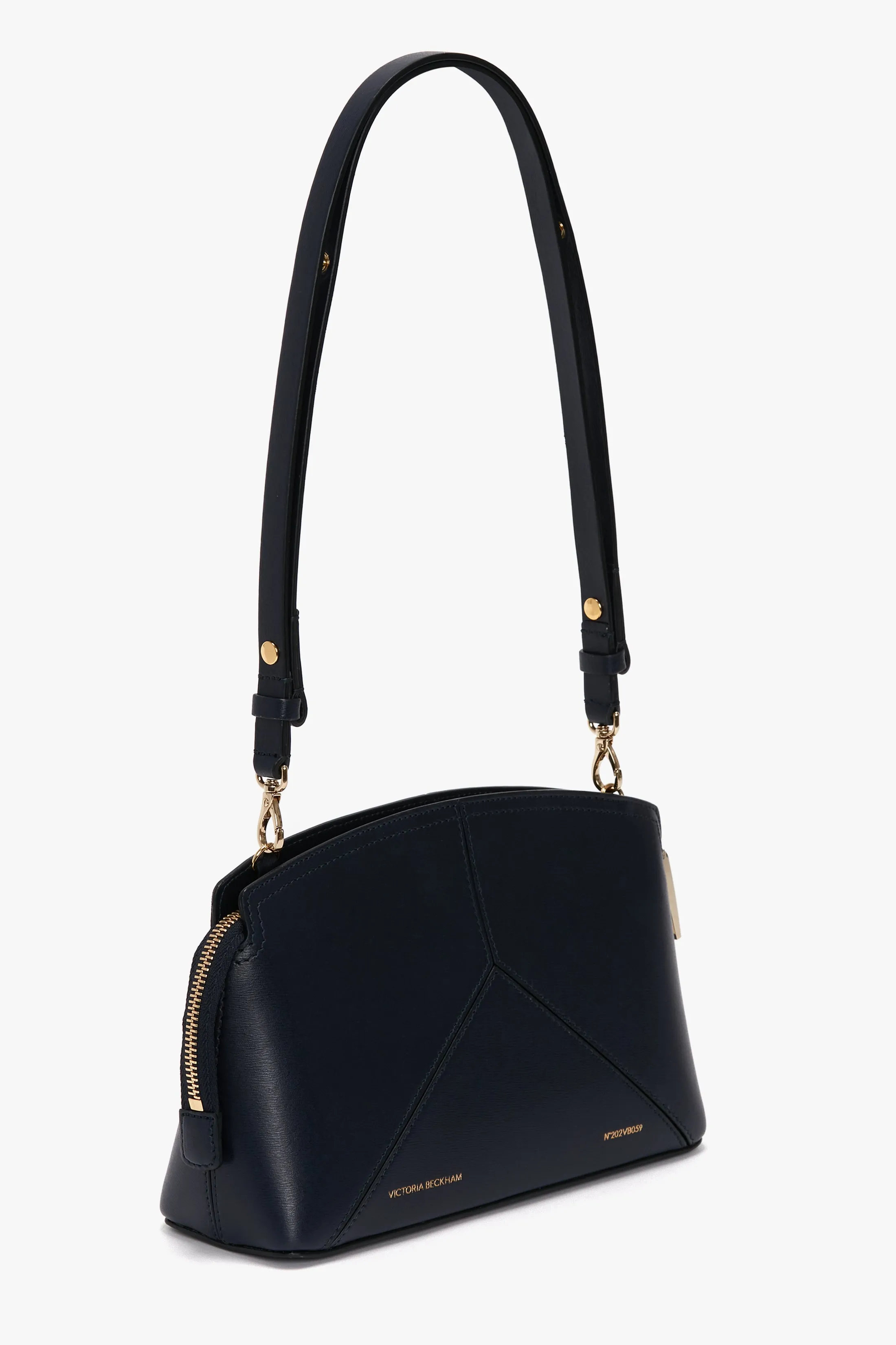 Victoria Crossbody Bag In Navy Leather