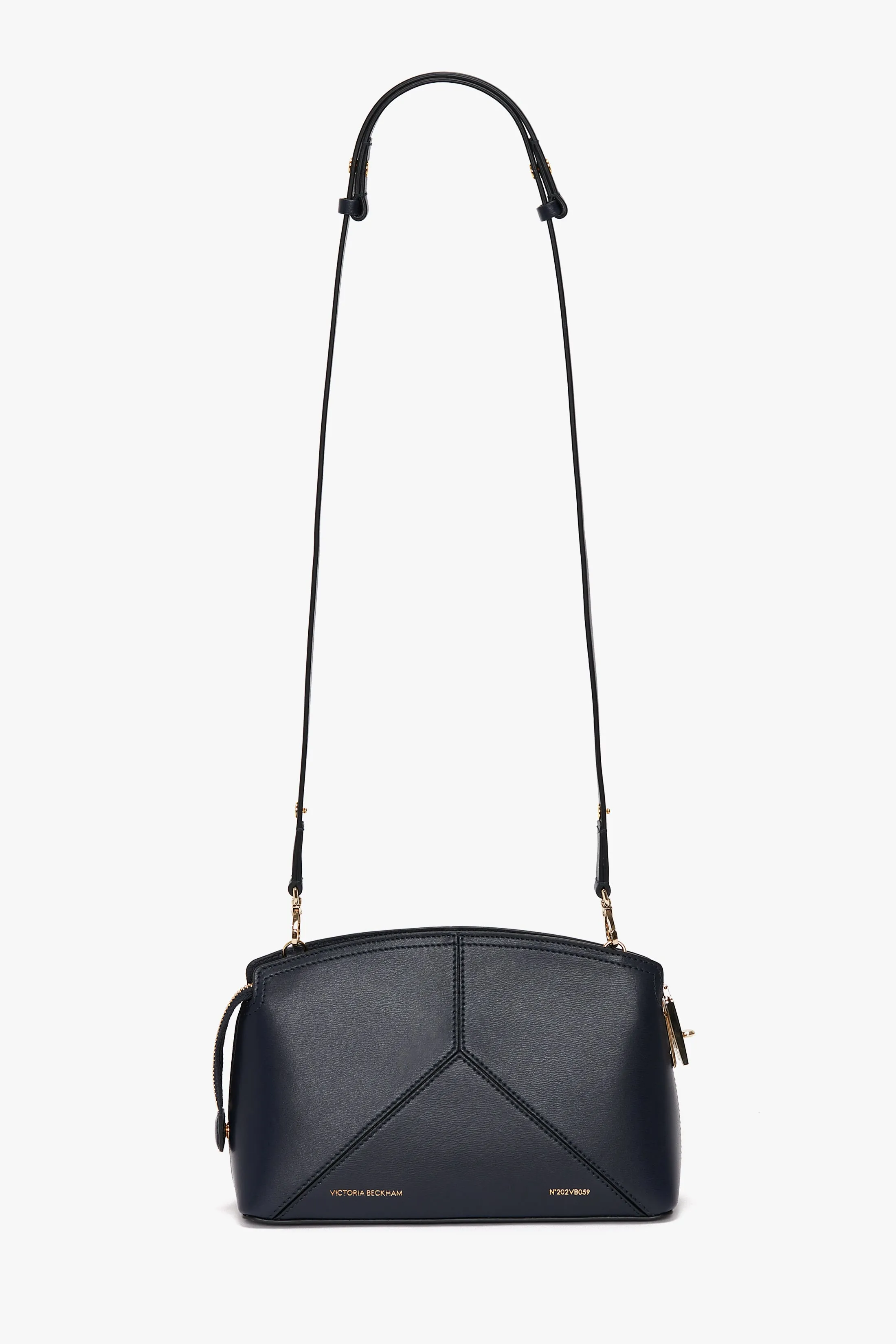 Victoria Crossbody Bag In Navy Leather