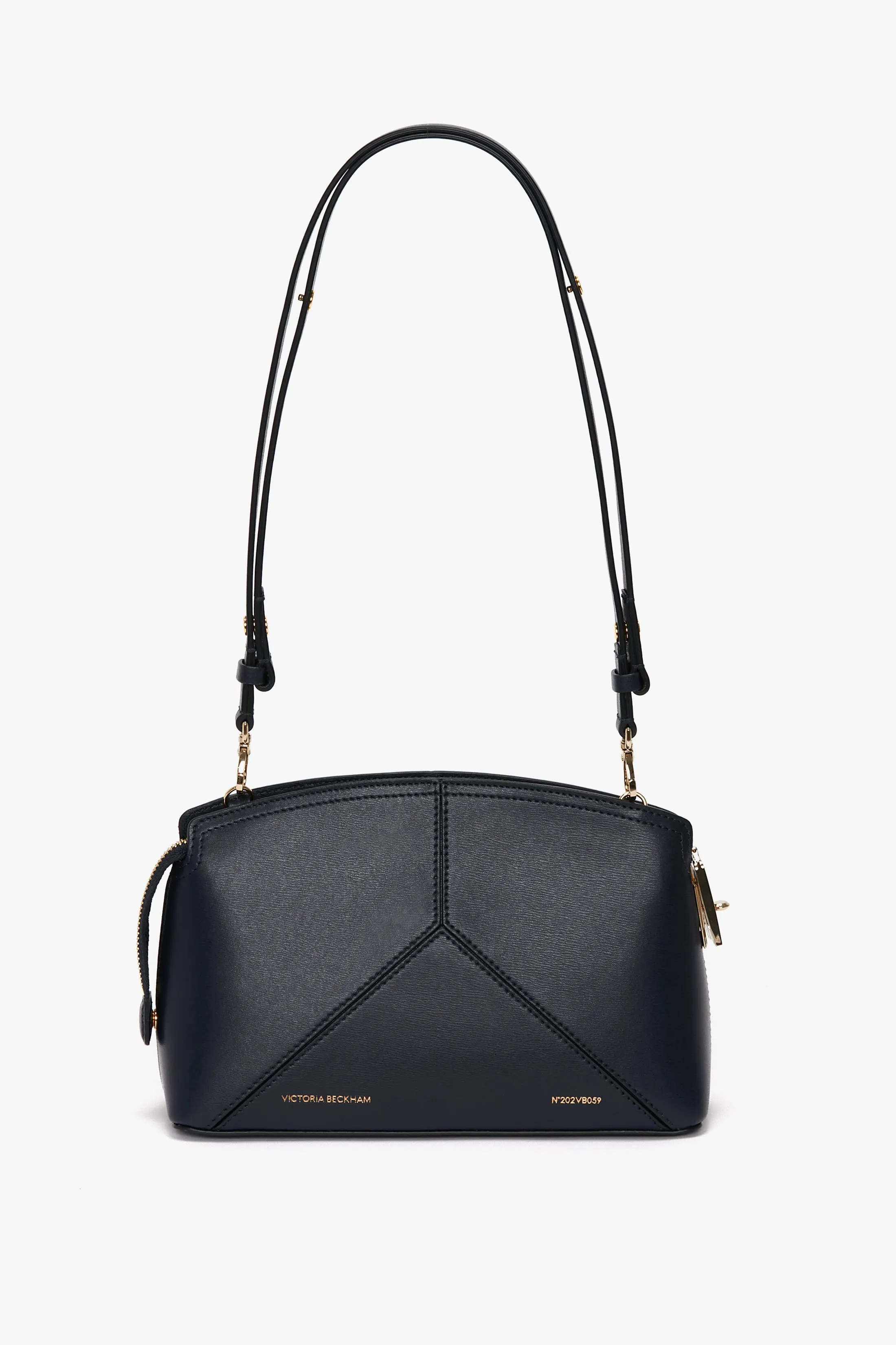 Victoria Crossbody Bag In Navy Leather