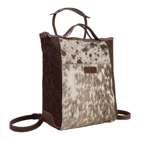 Wrangler Ladies Coffee Cowhide Convertible Crossbody Backpack WG169-9112CF